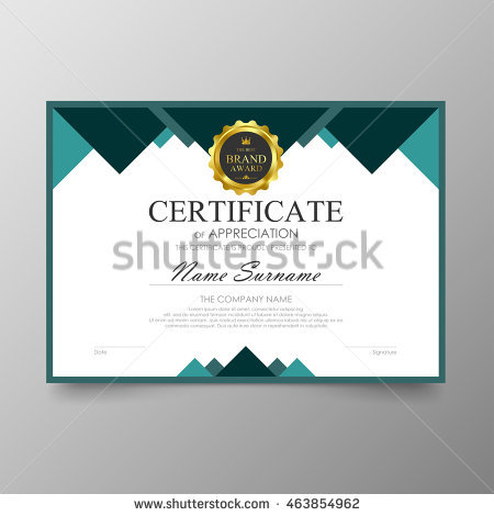 Horizontal Certificate Template,diploma,Letter Size ,vector Stock 