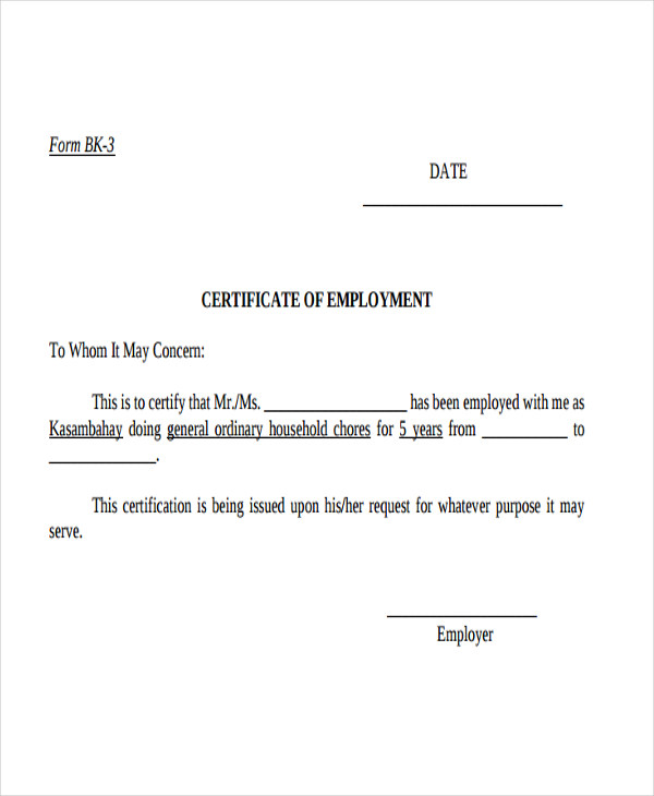 Certificate Letter Template 11+ Free Sample, Example Format 