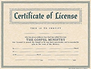 Amazon.: Certificate of License for Minister : Holman 