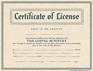 Amazon.: Certificate of License for Minister : Holman Amazon.: Certificate of License for Minister : Holman