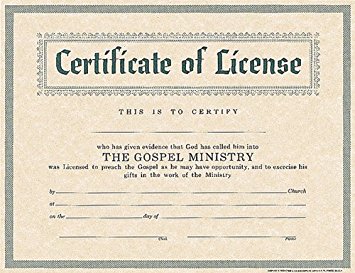 Amazon.: Certificate of License for Minister : Holman Amazon.: Certificate of License for Minister : Holman
