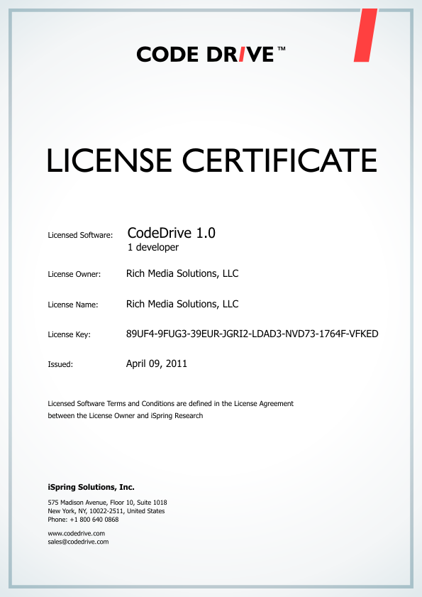 software license certificate template purchase codedrive download 