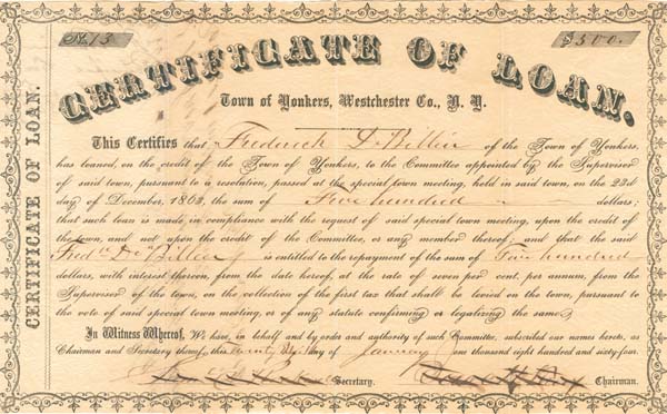 Certificate of Loan