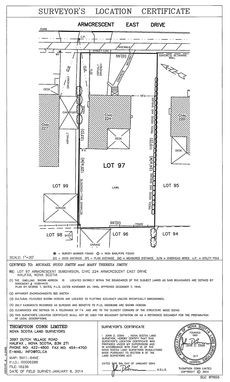 Property Location Certificates | Thompson Conn Ltd., Nova Scotia