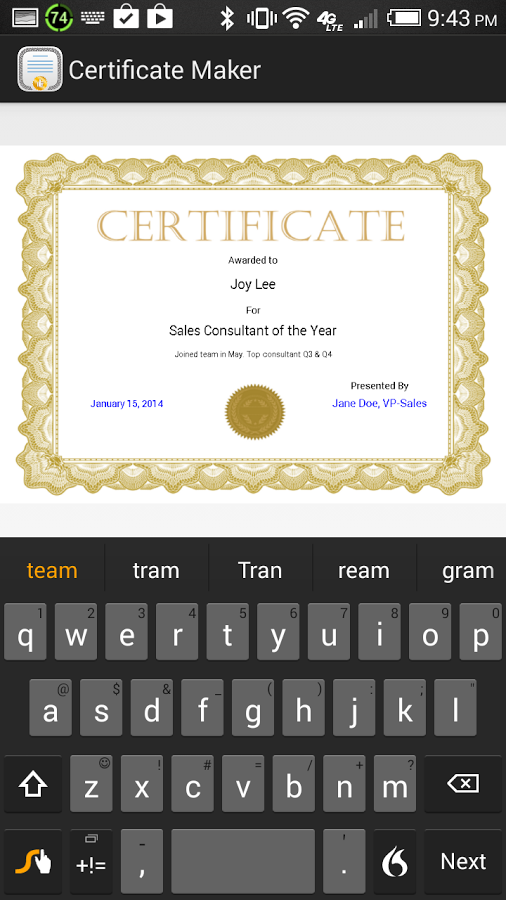 Certificate Maker! Diploma etc Android Apps on Google Play