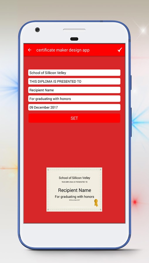 Certificate Maker app & Create Certificate Android Apps on 