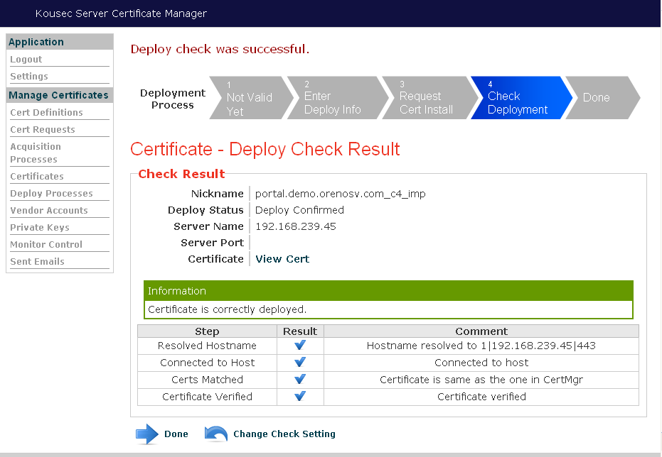 What's the Direct URL for the IBM i Digital Certificate Manager 