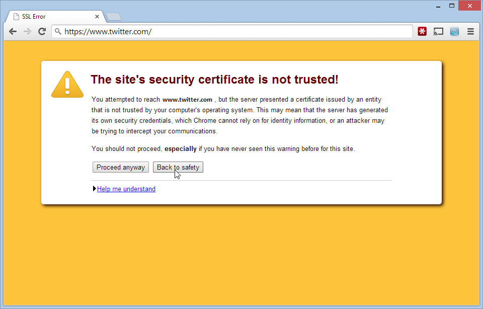 Certificate is not valid