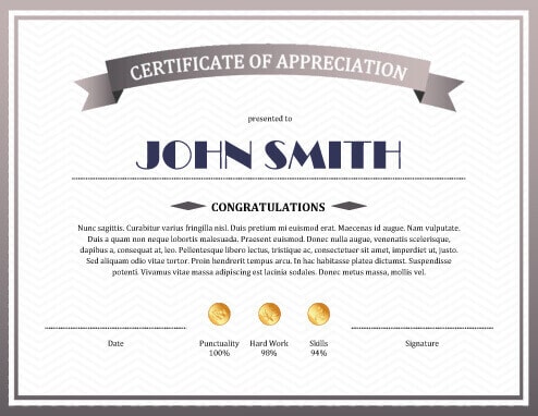 8 Free Printable Certificates of Appreciation Templates