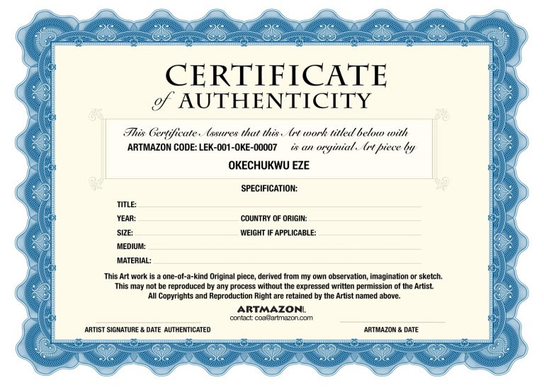 Certificate Of Authenticity – certificates templates free