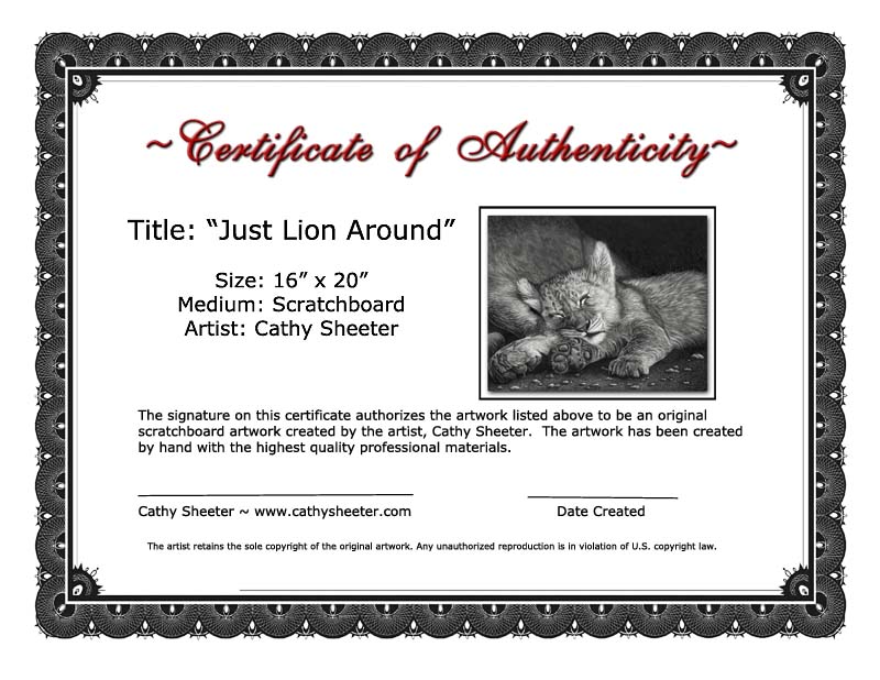 Certificates of Authenticity | Artsy Shark