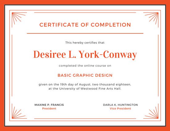 Image result for certificate of completion template | supplies 
