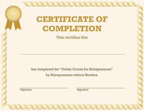 7 Certificates of Completion Templates [Free Download]