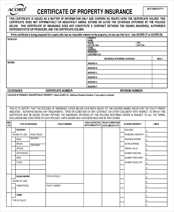 Certificate of Insurance…Be sure to ask. – Smart Safes 