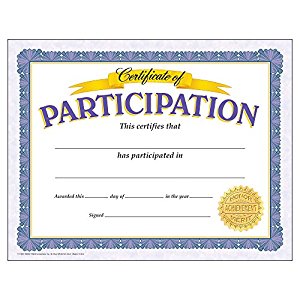 Amazon.com: Trend Enterprises Certificate of Participation, 30 per 