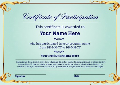 Certificate Of Participation Template Word imts2010.info