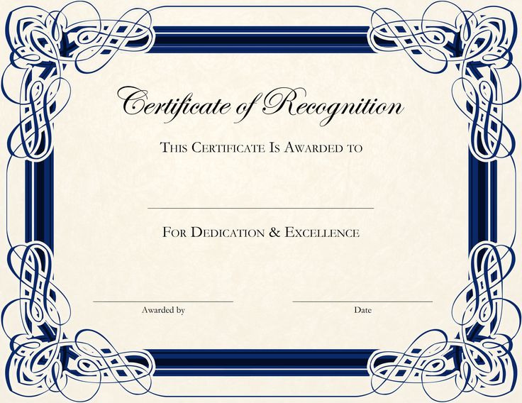 Best 25+ Certificate of recognition template ideas on Pinterest 