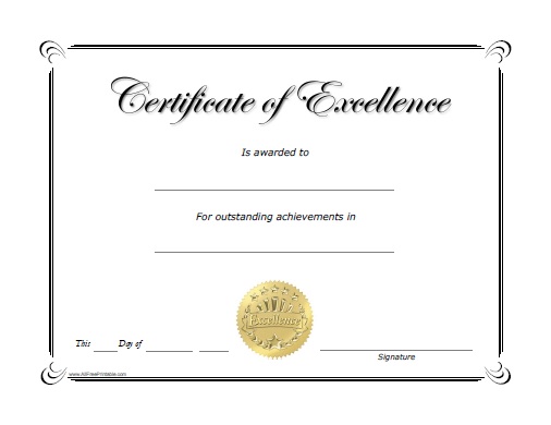 Blank Certificate Templates for Students | Star Certificate 