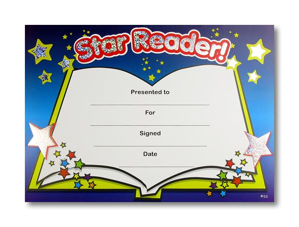 Certificate: Star Reader Sparkling