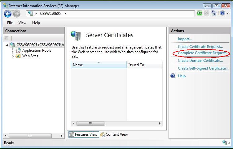 Certificate Installation: Microsoft IIS 7.x 8.x Certificate Installation: Microsoft IIS 7.x 8.x