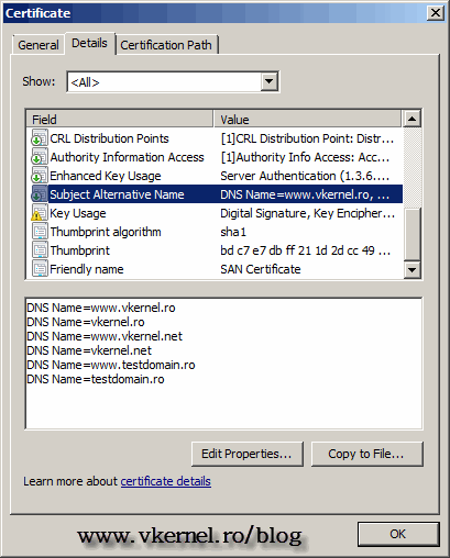 Configure Internal Windows CA to issue SAN certificates