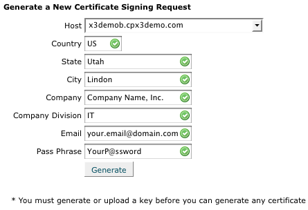 SSL Certificate CSR Creation cPanel Servers