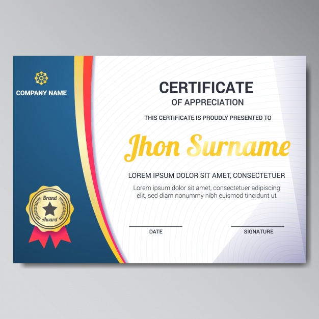 Certificate template design Vector | Free Download