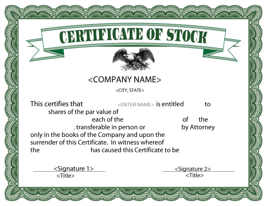 word document certificate templates formatted stock certificate 