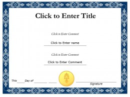 PowerPoint Certificate Templates | Certificate PowerPoint Diagrams 