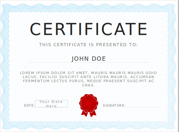 certificate templates | Green Award Certificate Powerpoint 