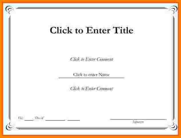 Certificate Template Free Printable