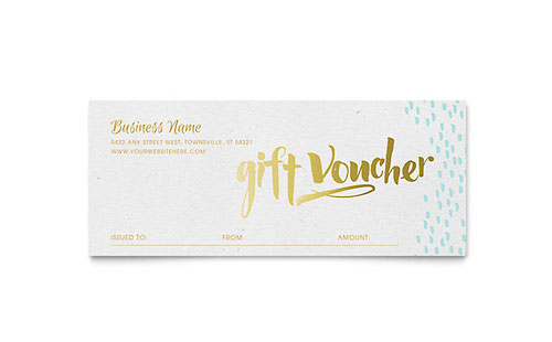 Gift Certificate Templates InDesign, Illustrator, Publisher 