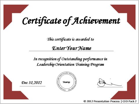 Award Certificate Template Powerpoint Gavea.info