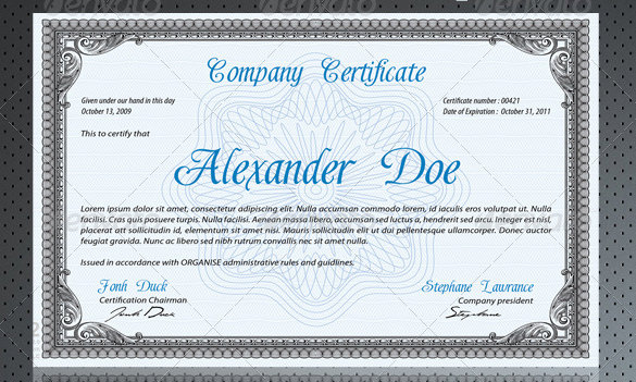 25+ Free Certificate Templates