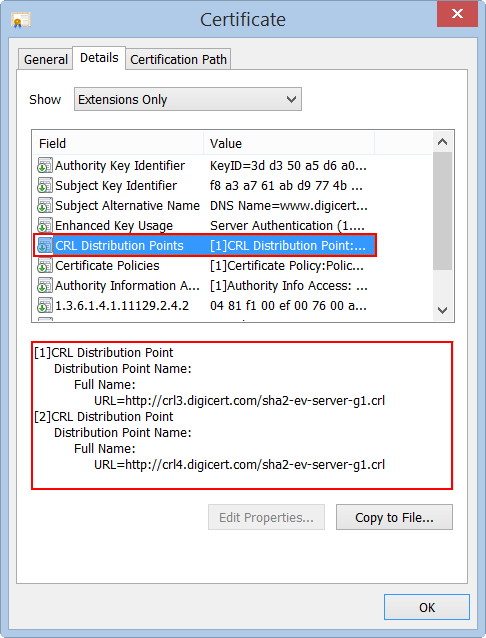 Test OCSP & CRL Access Certificate Utility | DigiCert.com