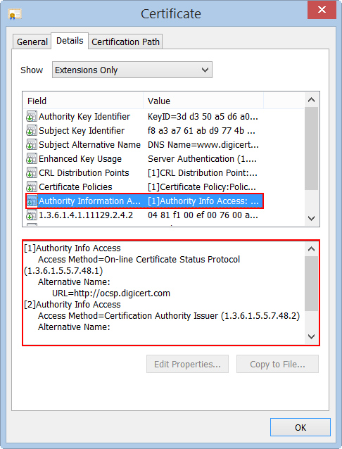 Test OCSP & CRL Access Certificate Utility | DigiCert.com