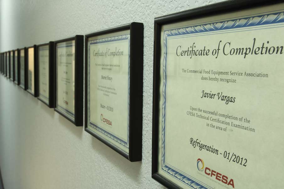 certificate wall Prestige Sports Medicine