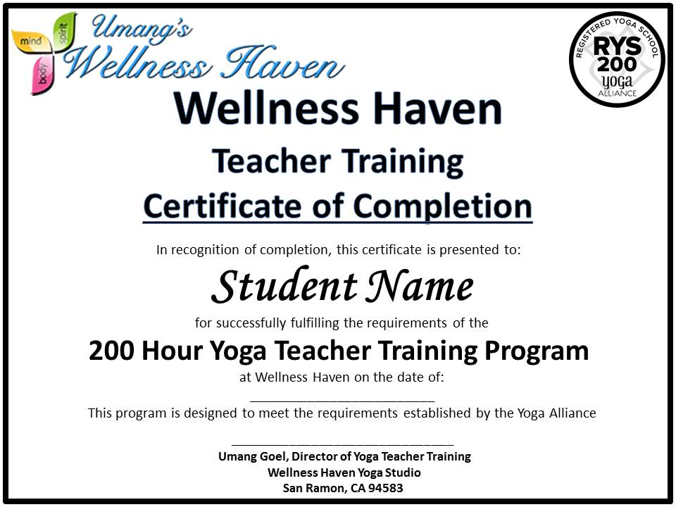 Yoga Teacher Training Program Wellness Haven Yoga
