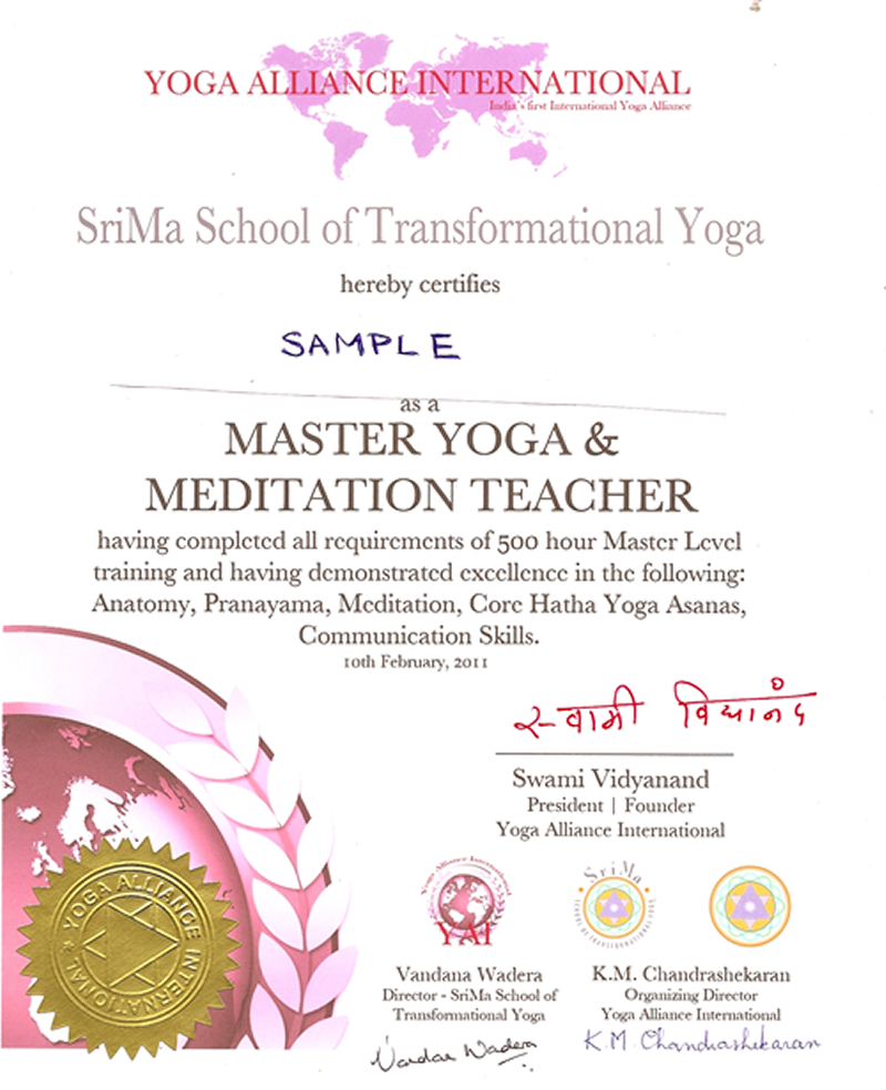 Certification Courses In Yoga