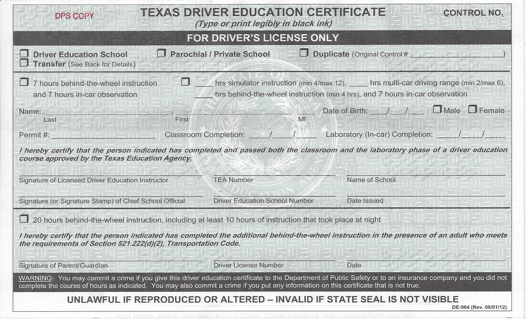 Schedule Driving Test | Mcallen Tx