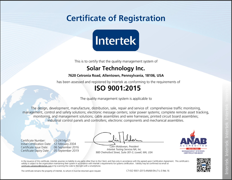 ISO 9001 Certification