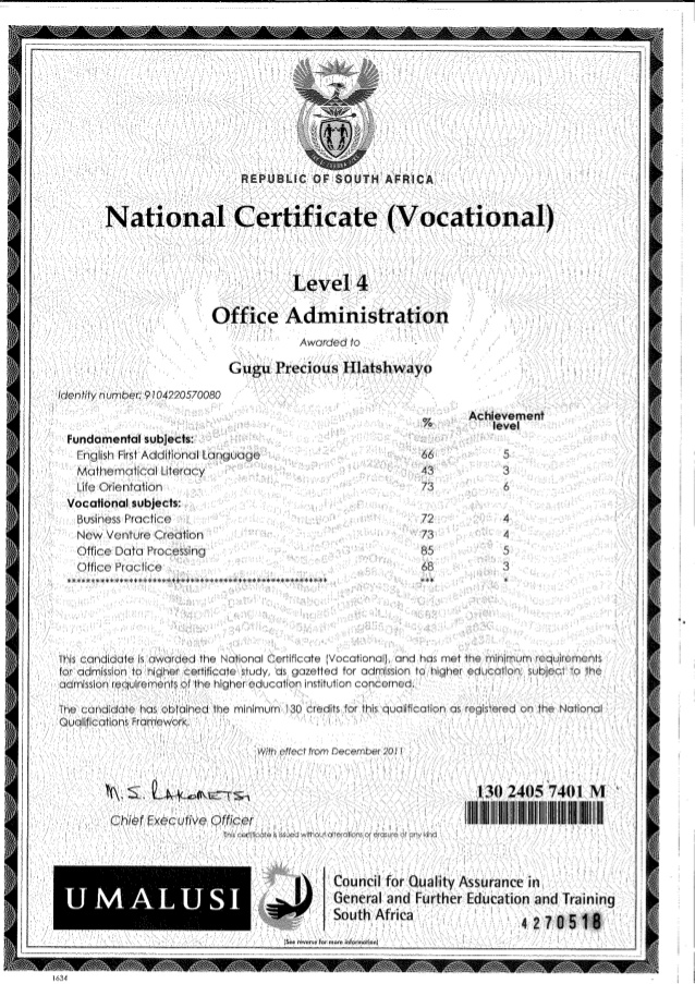 ADMINISTRATION NCV (NQF LEVEL 2, 3 &4)