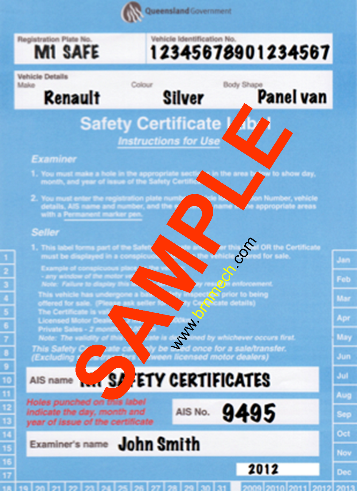 Queensland Safety Certificate (RWC) MotormechMotormech