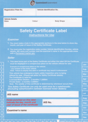 Safety Certificates AV Automotive